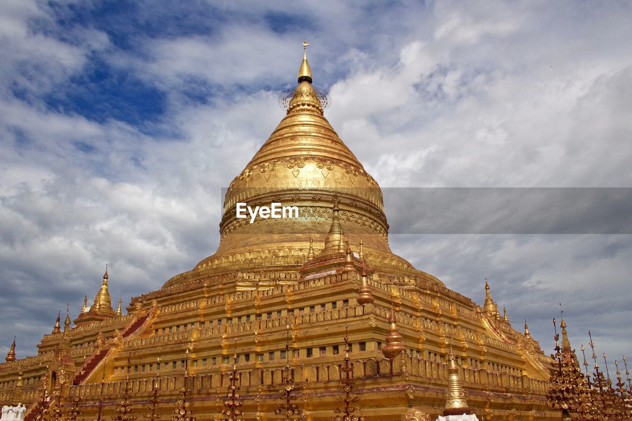 Low angle view of temple against sky