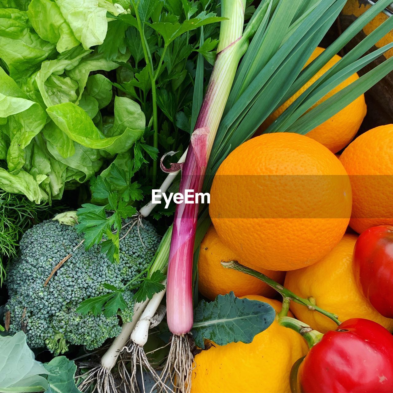 Vegetables and fruits in market