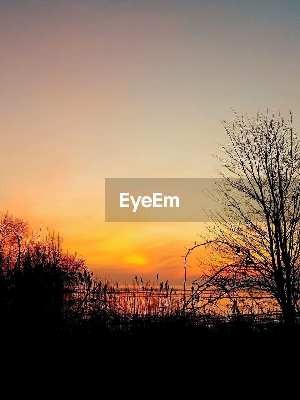 SILHOUETTE LANDSCAPE AGAINST SKY DURING SUNSET