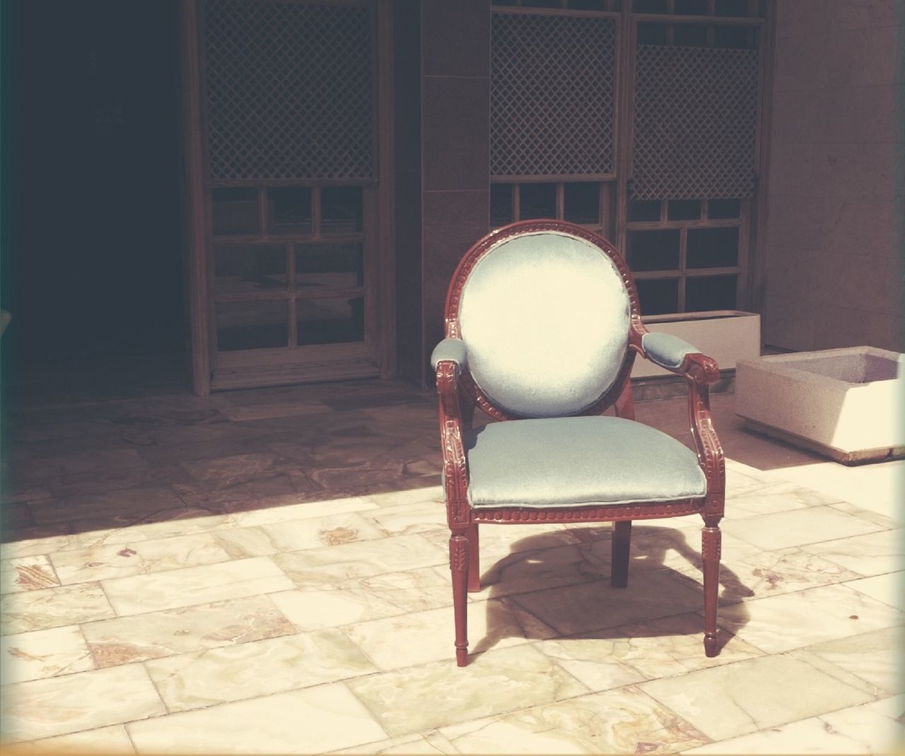 Vintage chair in room