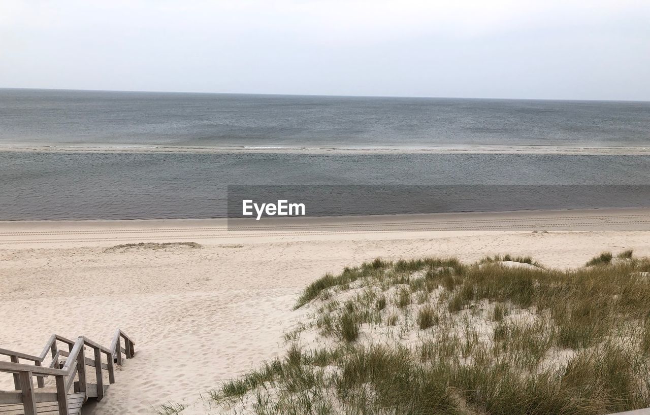 SCENIC VIEW OF SEA SHORE AGAINST SKY