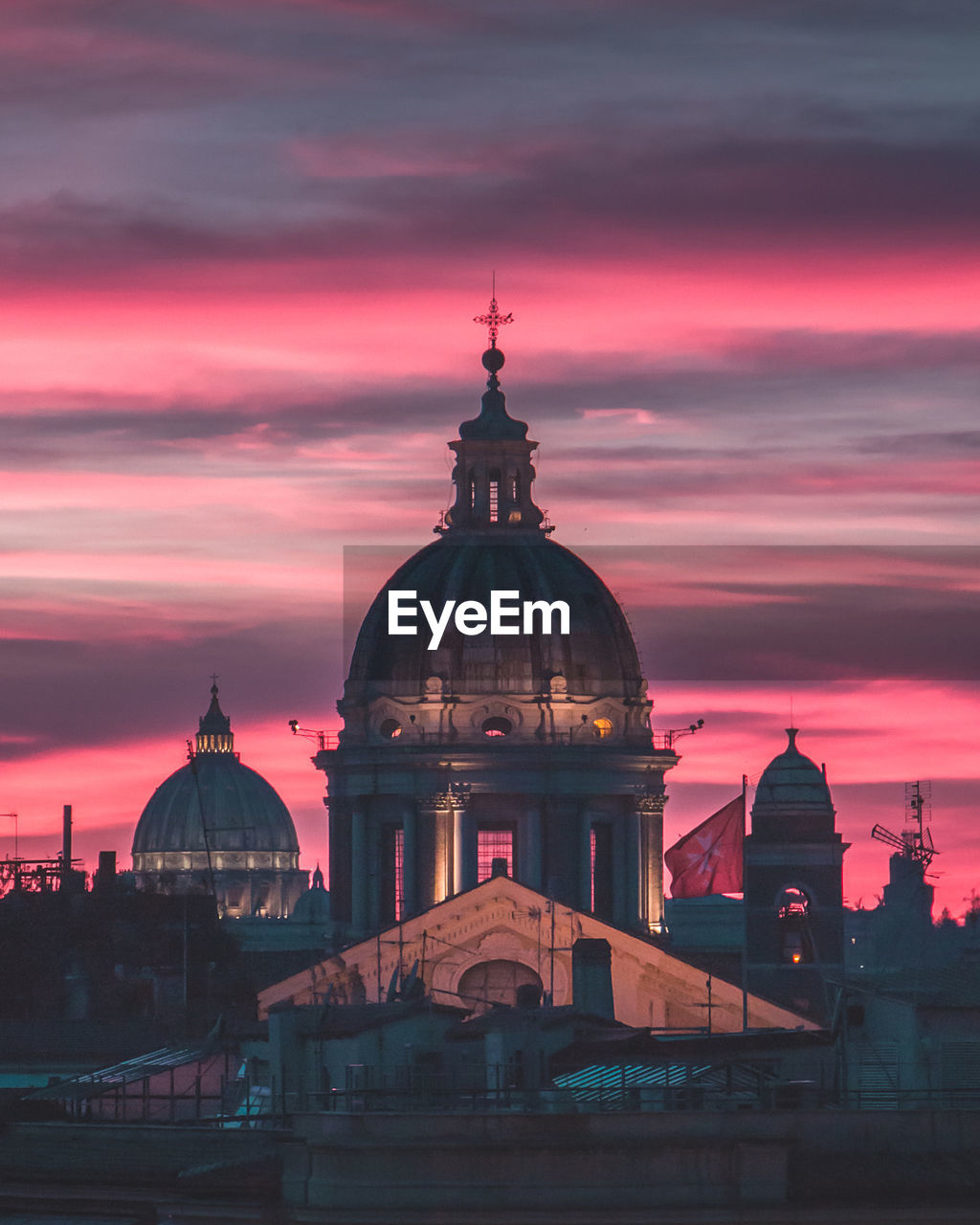 Cathedral against sky during sunset