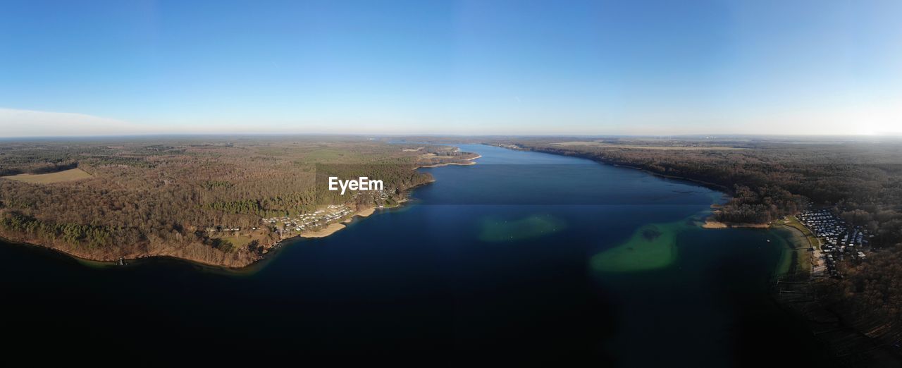 Aerial view of lake werbellinsee