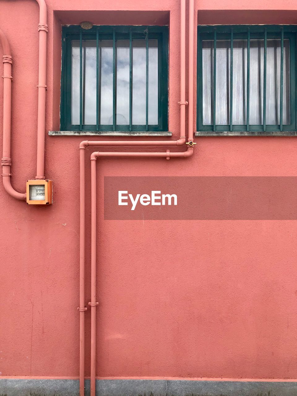 Close-up of window of building