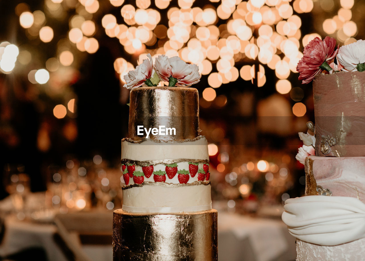 Close-up of cake on table