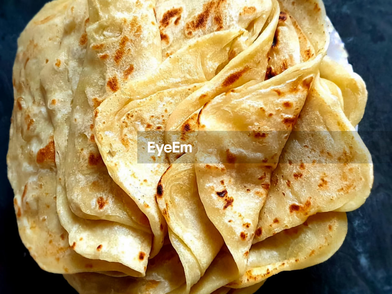 High angle view shot of bread in plate