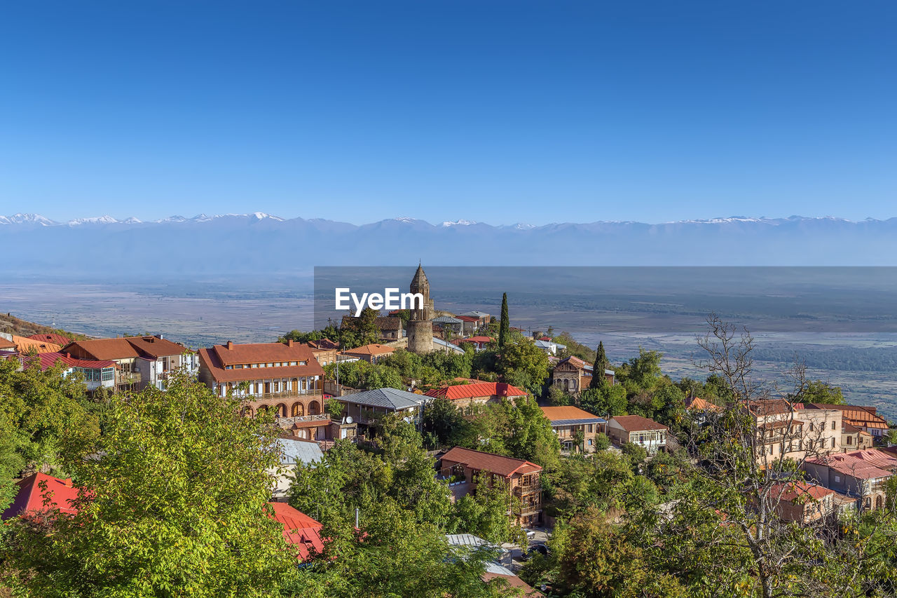 View of signagi town center in kakheti, georgia