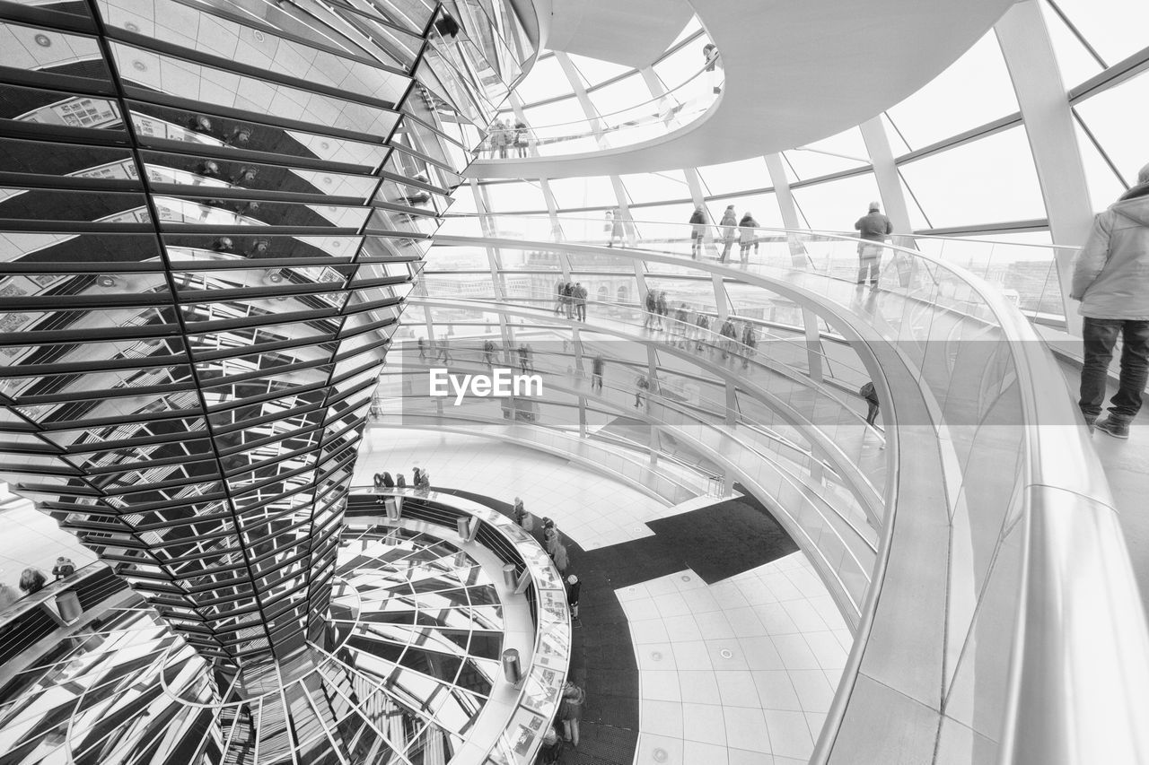 High angle view of people at sony center