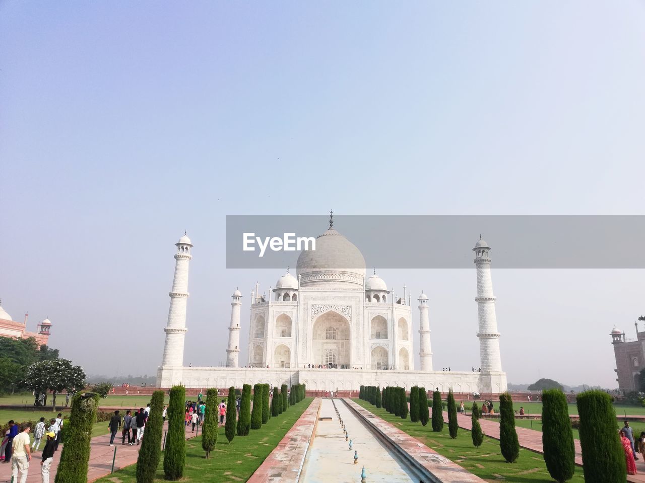 View of historical building against clear sky taj mahal