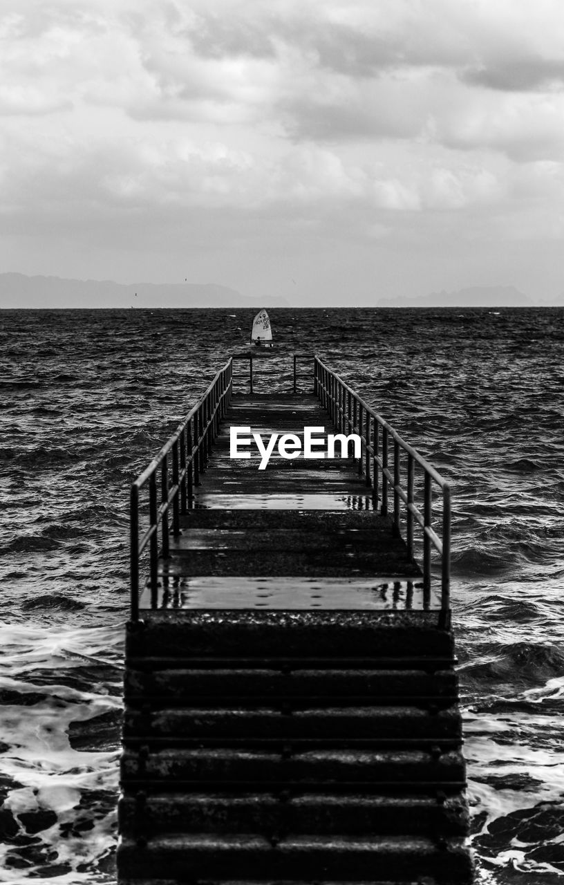 PIER ON SEA AGAINST SKY