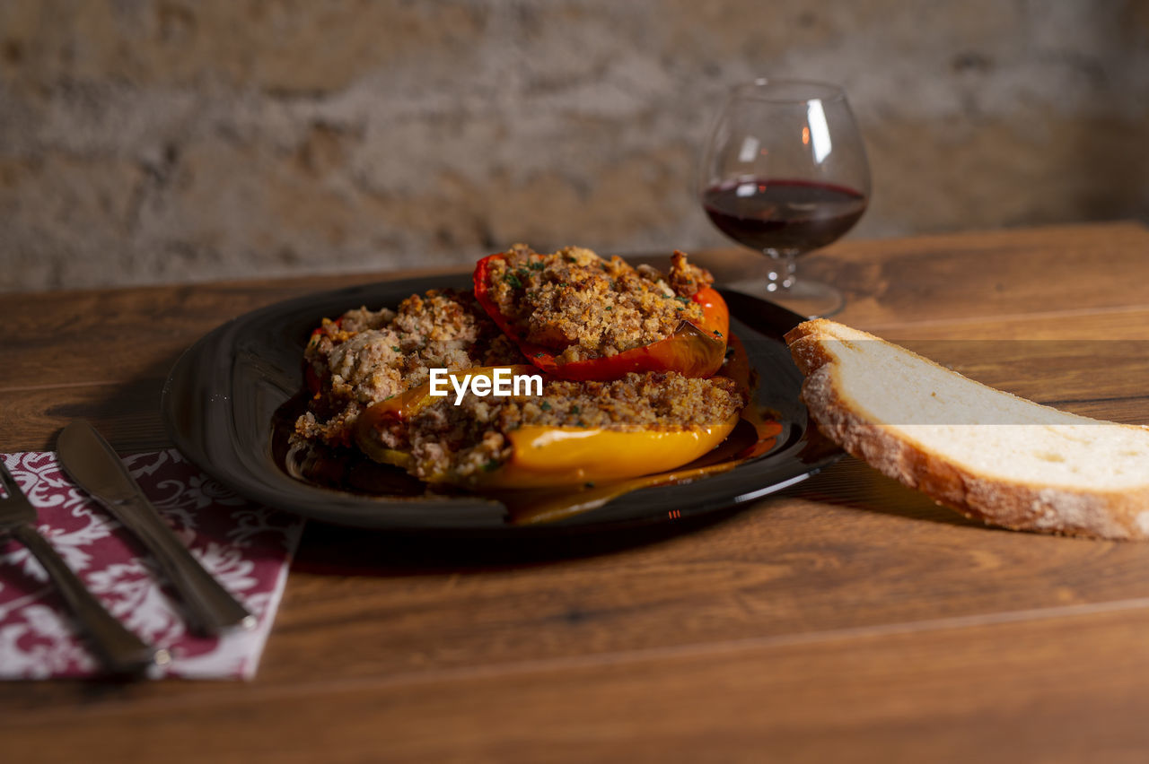 close-up of food in plate