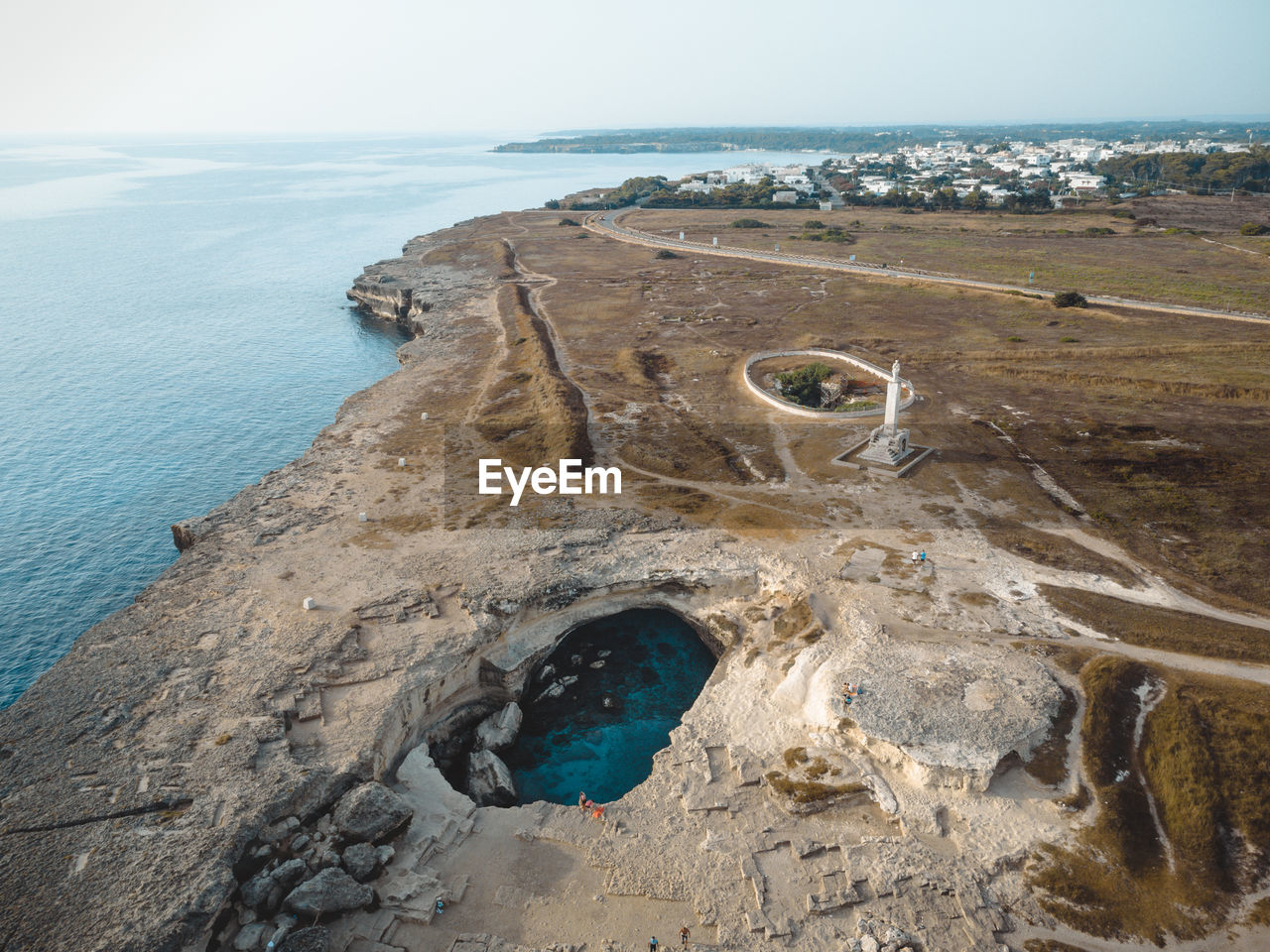 A great view on the grotta della poesia in puglia