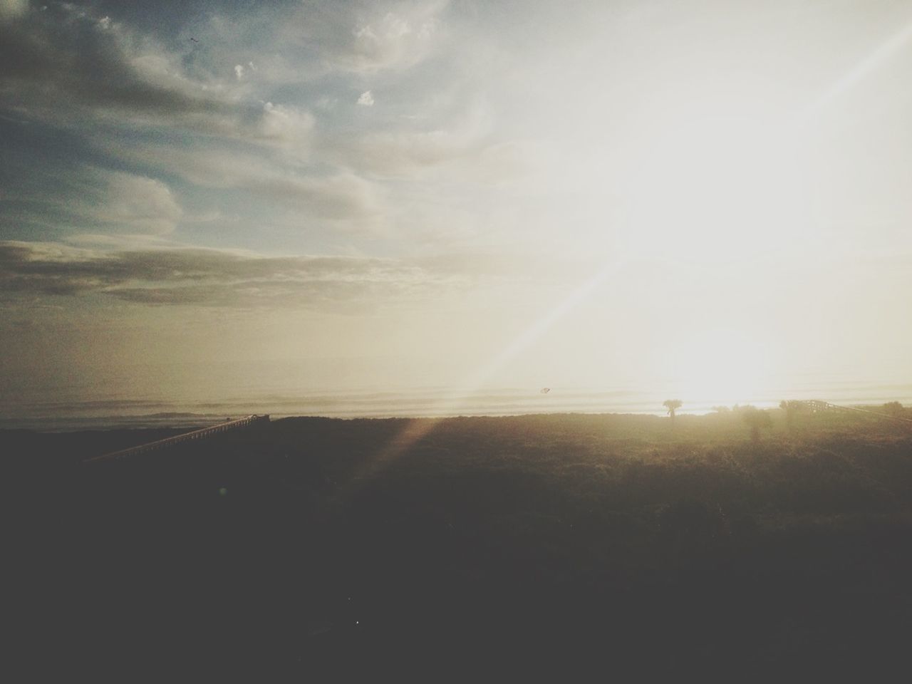 Scenic sunset over beach