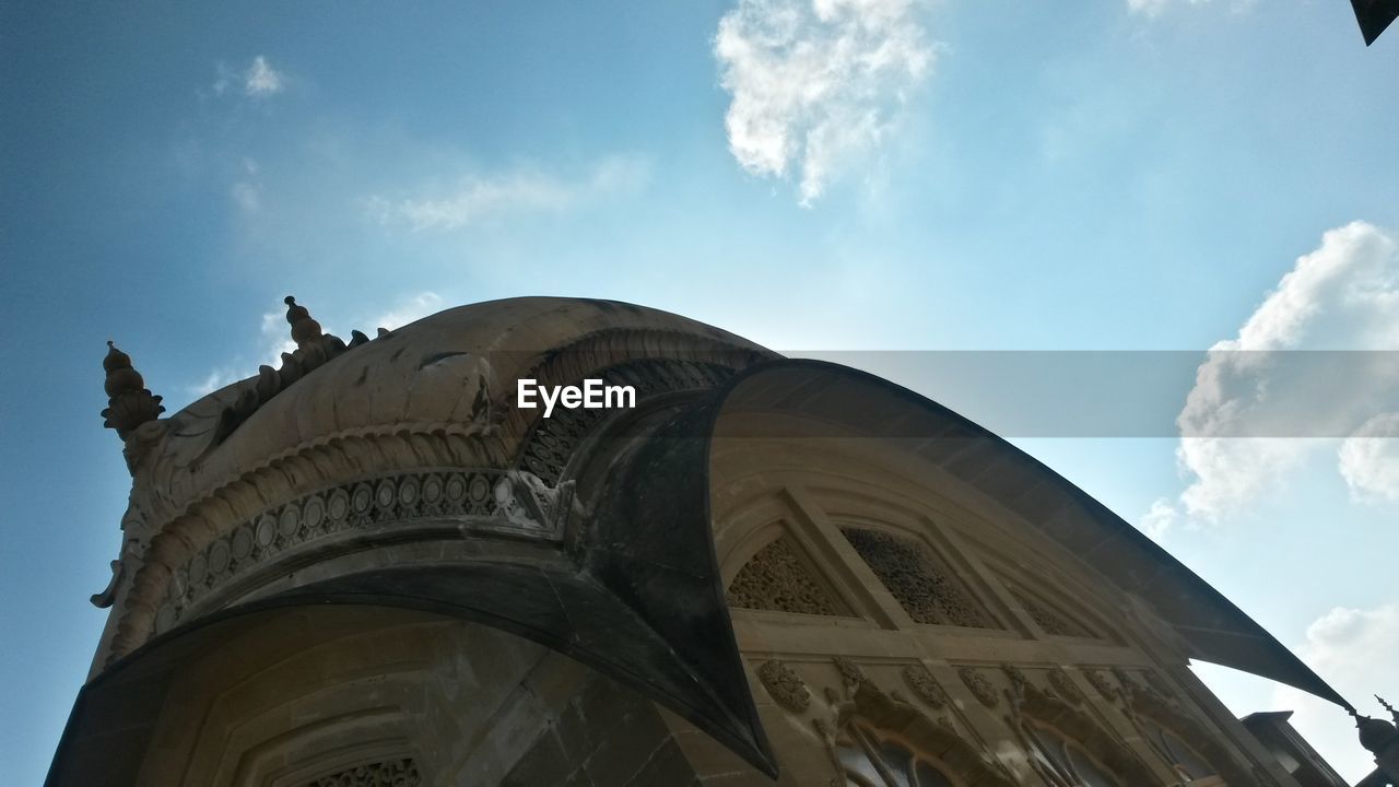 Low angle view of historic building against sky