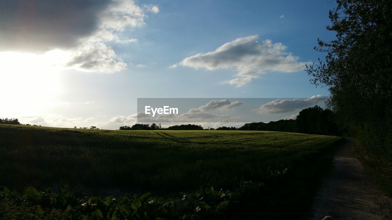 Countryside landscape against the sky