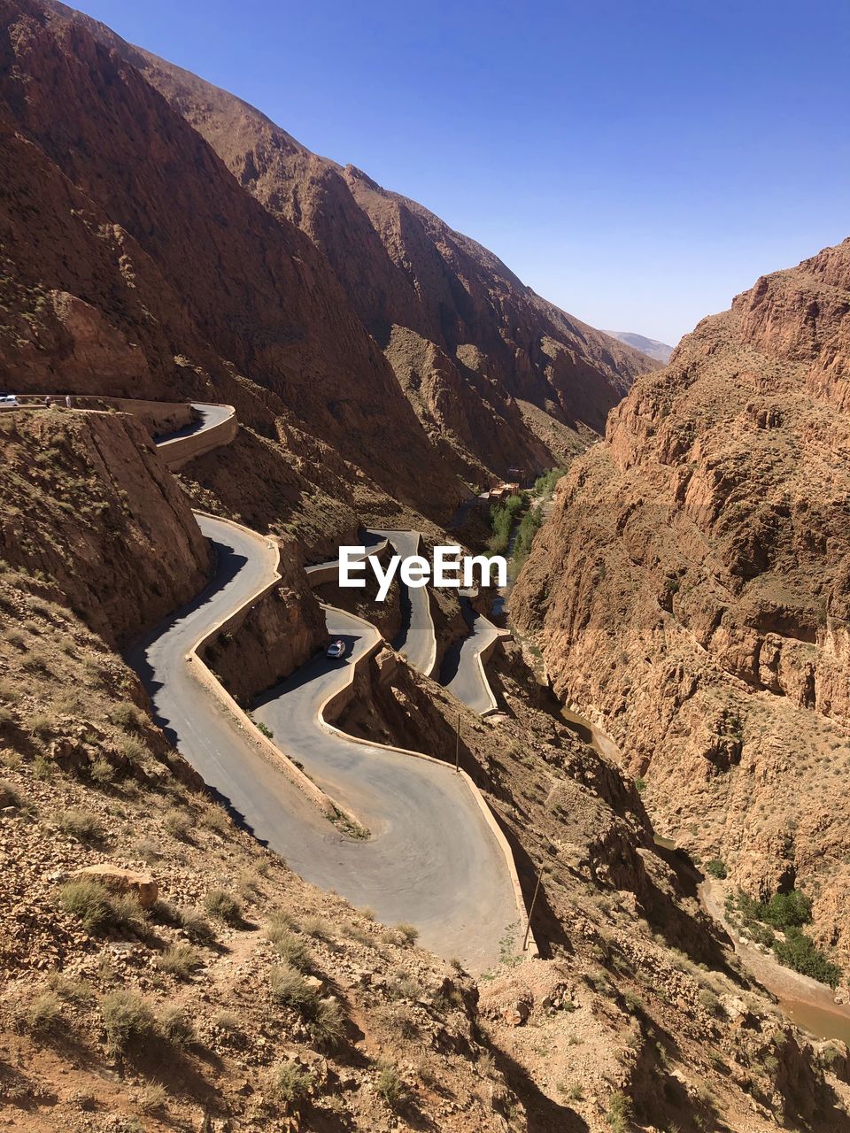 Aerial view of mountain road