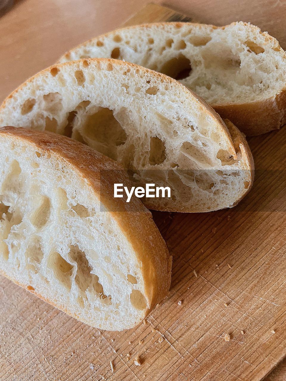 high angle view of bread