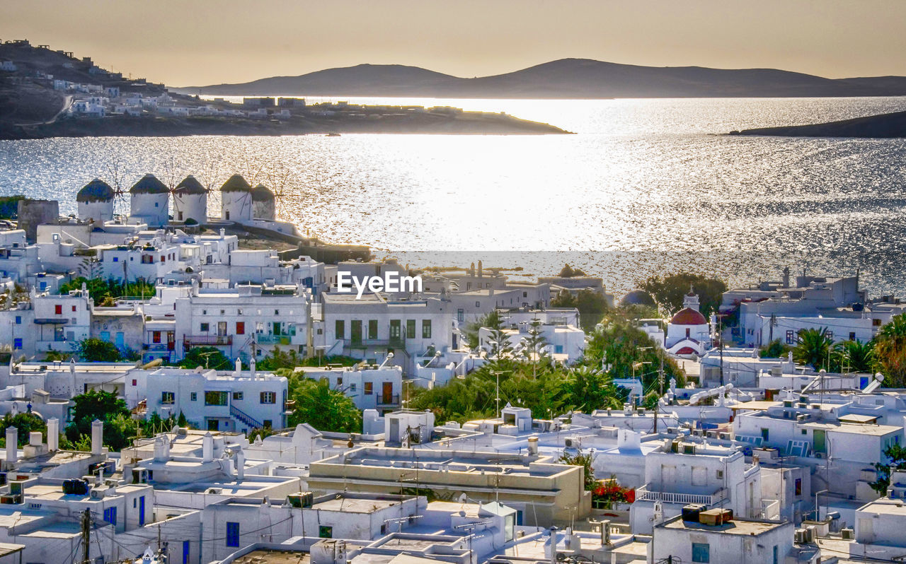Residential district by sea at mykonos