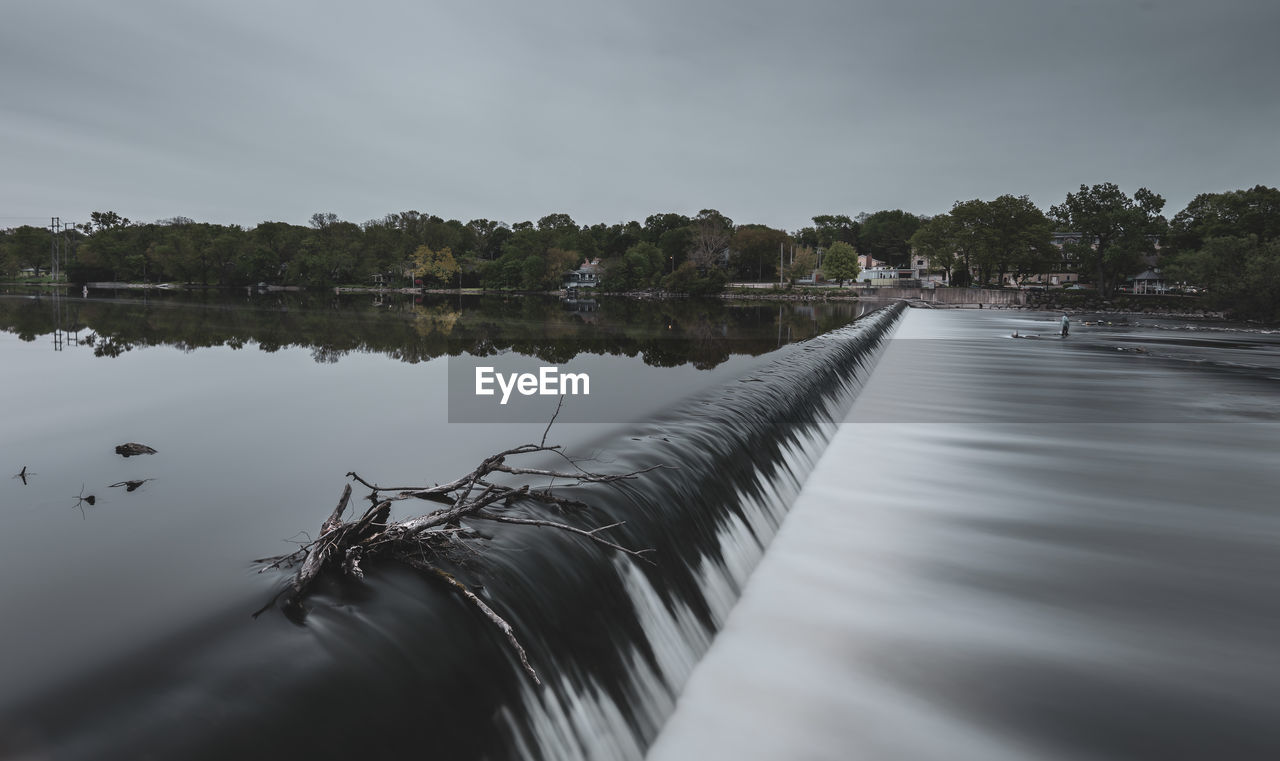 LAKE BY TREES AGAINST SKY