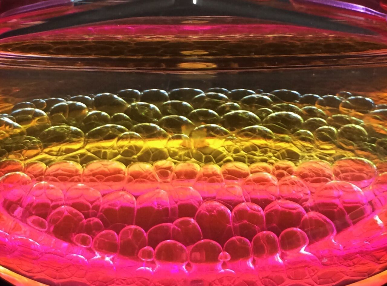 Close-up of multi colored bubbles