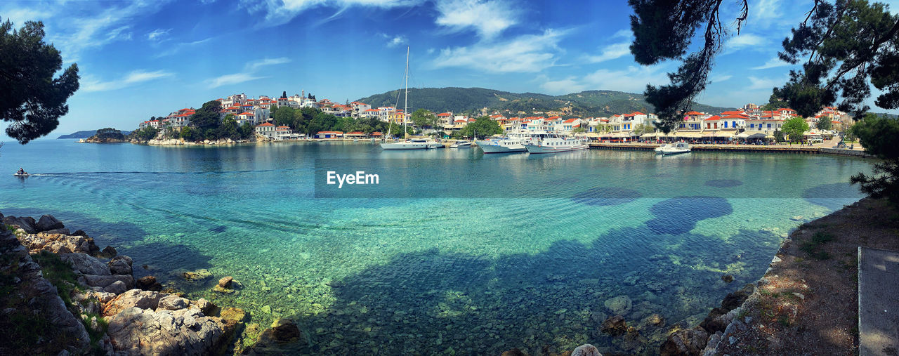 SCENIC VIEW OF BAY AGAINST SKY