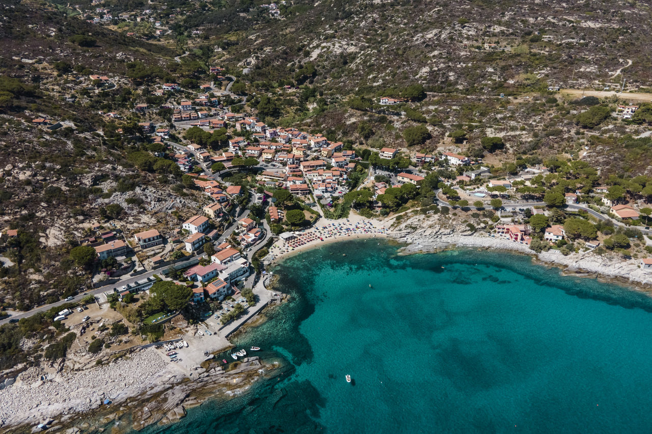 aerial view of sea