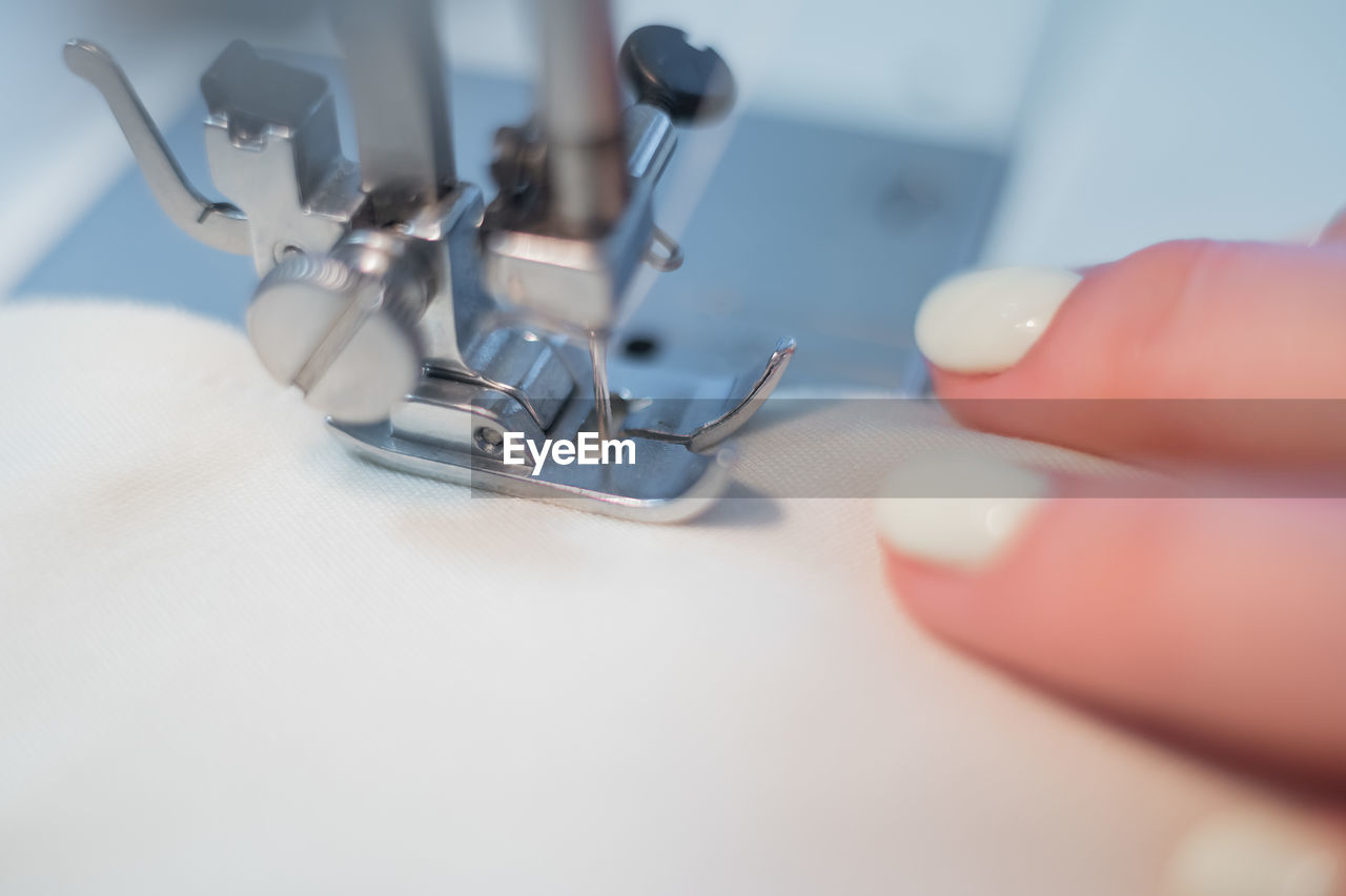 Close-up of person working on table