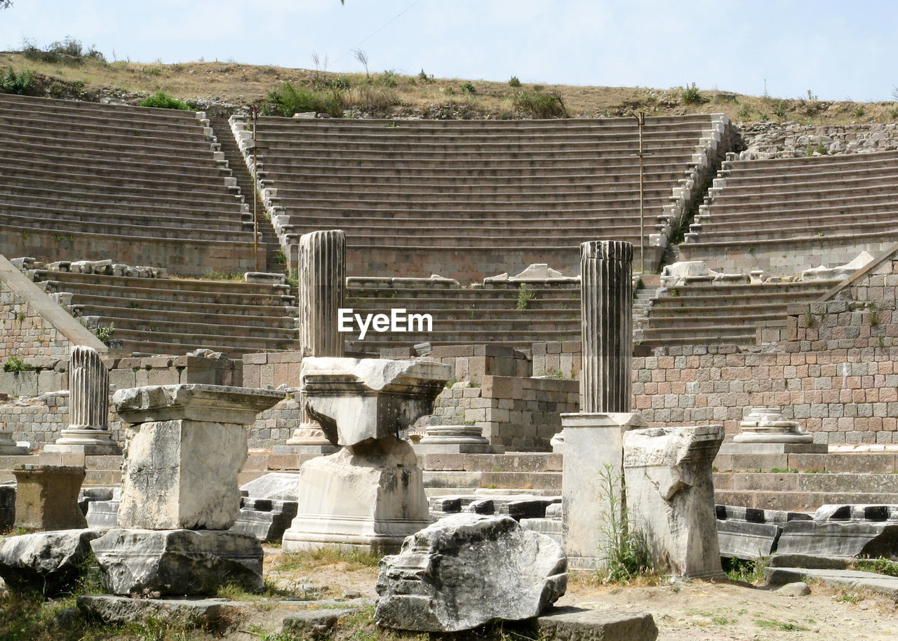 Asclepion of pergamon ruins, health care center built the 4th century b.c.