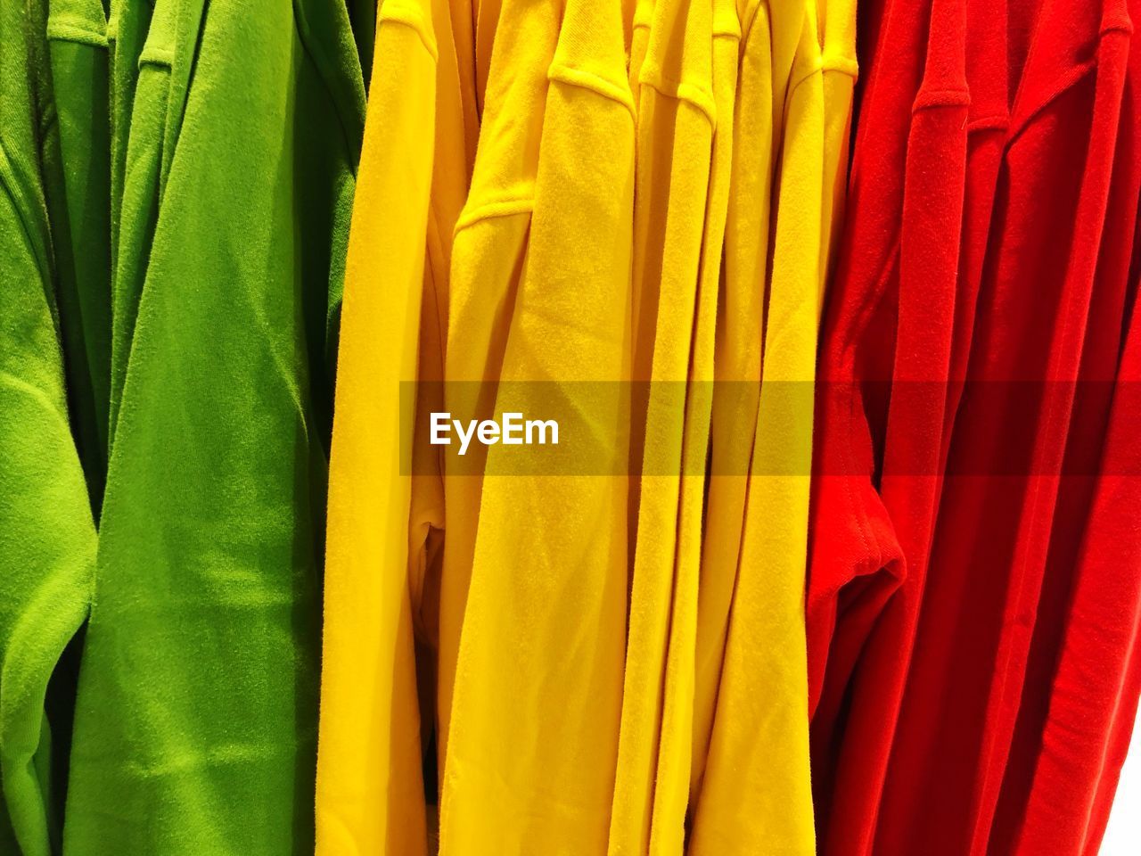 Full frame shot of colorful clothes for sale