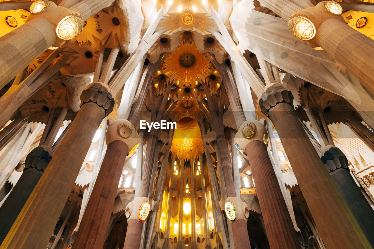 Low angle view of ceiling of building