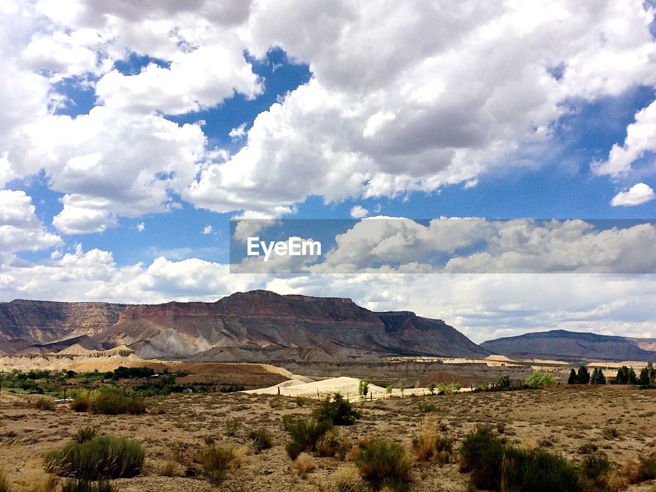 Scenic view of landscape against cloudy sky