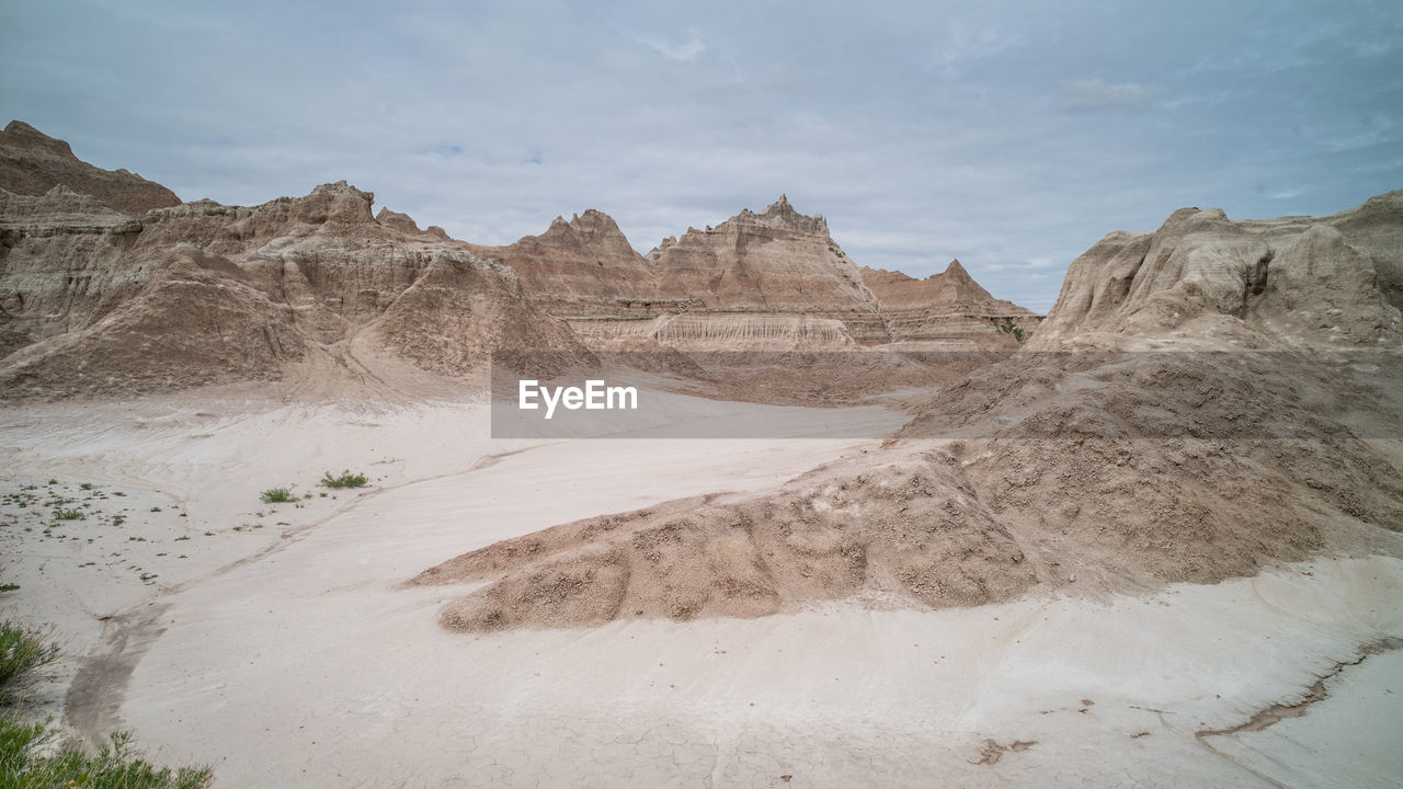 Scenic view of desert against sky