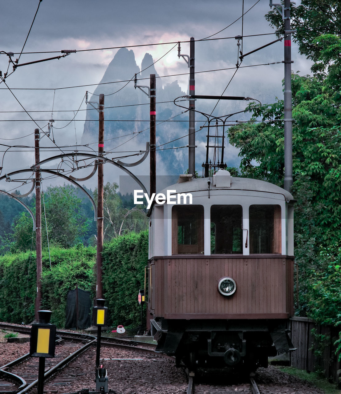 Railroad tracks against sky