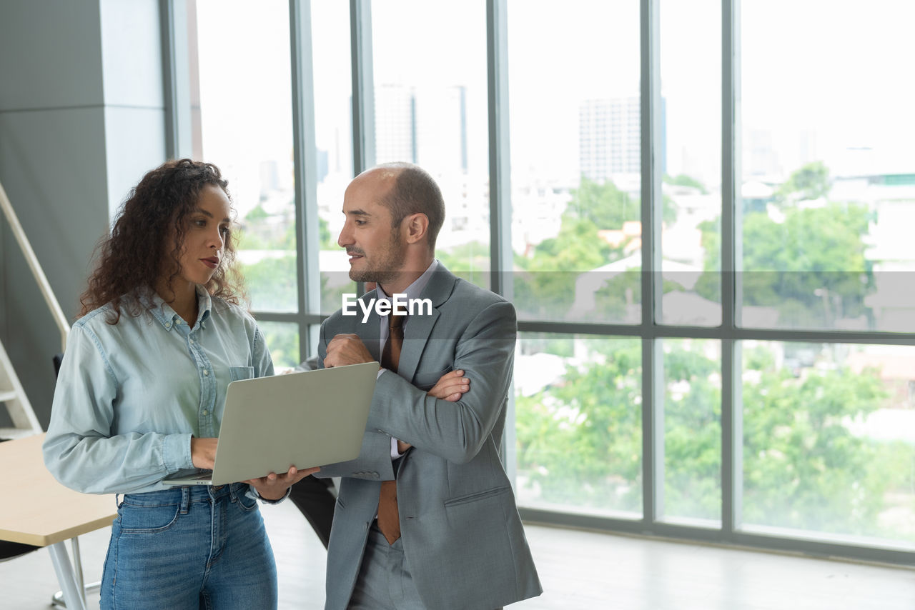 young businesswoman using digital tablet