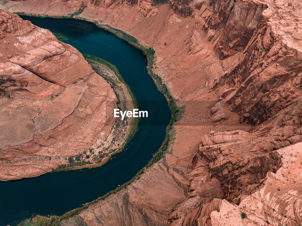 Panorama of horseshoe bend, page arizona. the colorado river