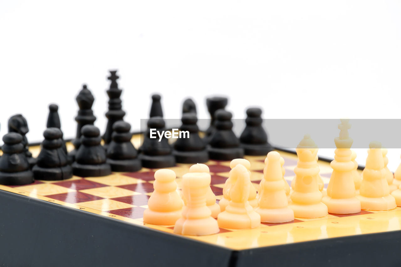 Games,chess,checkers,on white background.