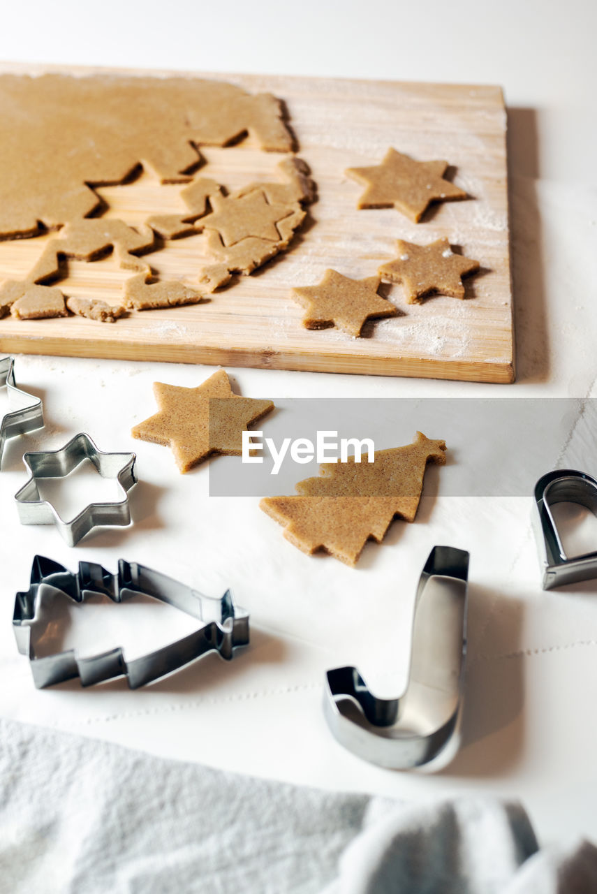 Ginger cookies baking during the christmas holidays.