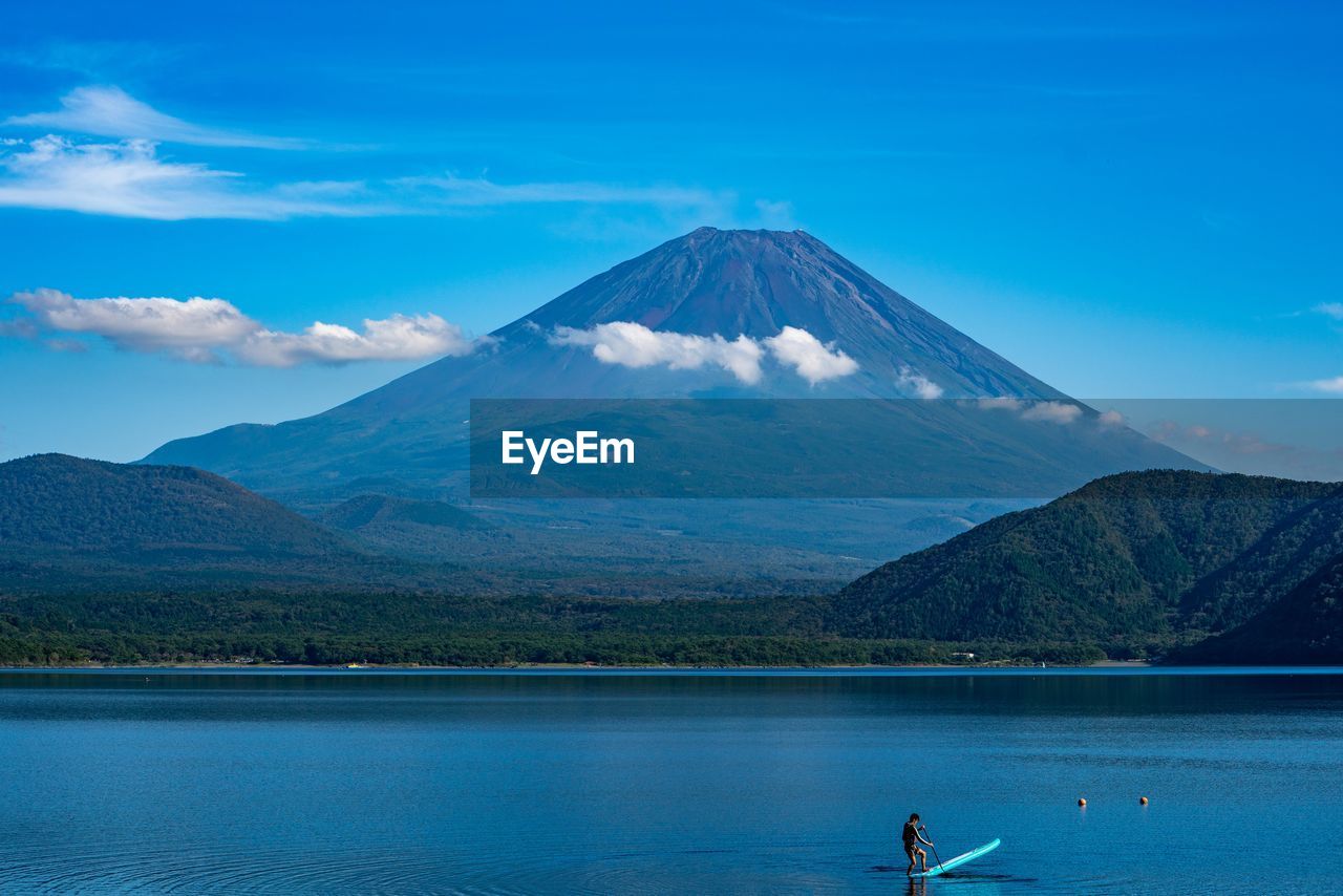 SCENIC VIEW OF LAKE BY MOUNTAINS AGAINST SKY
