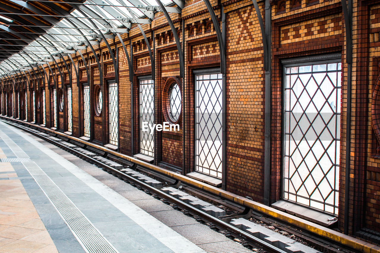 View of railroad station platform