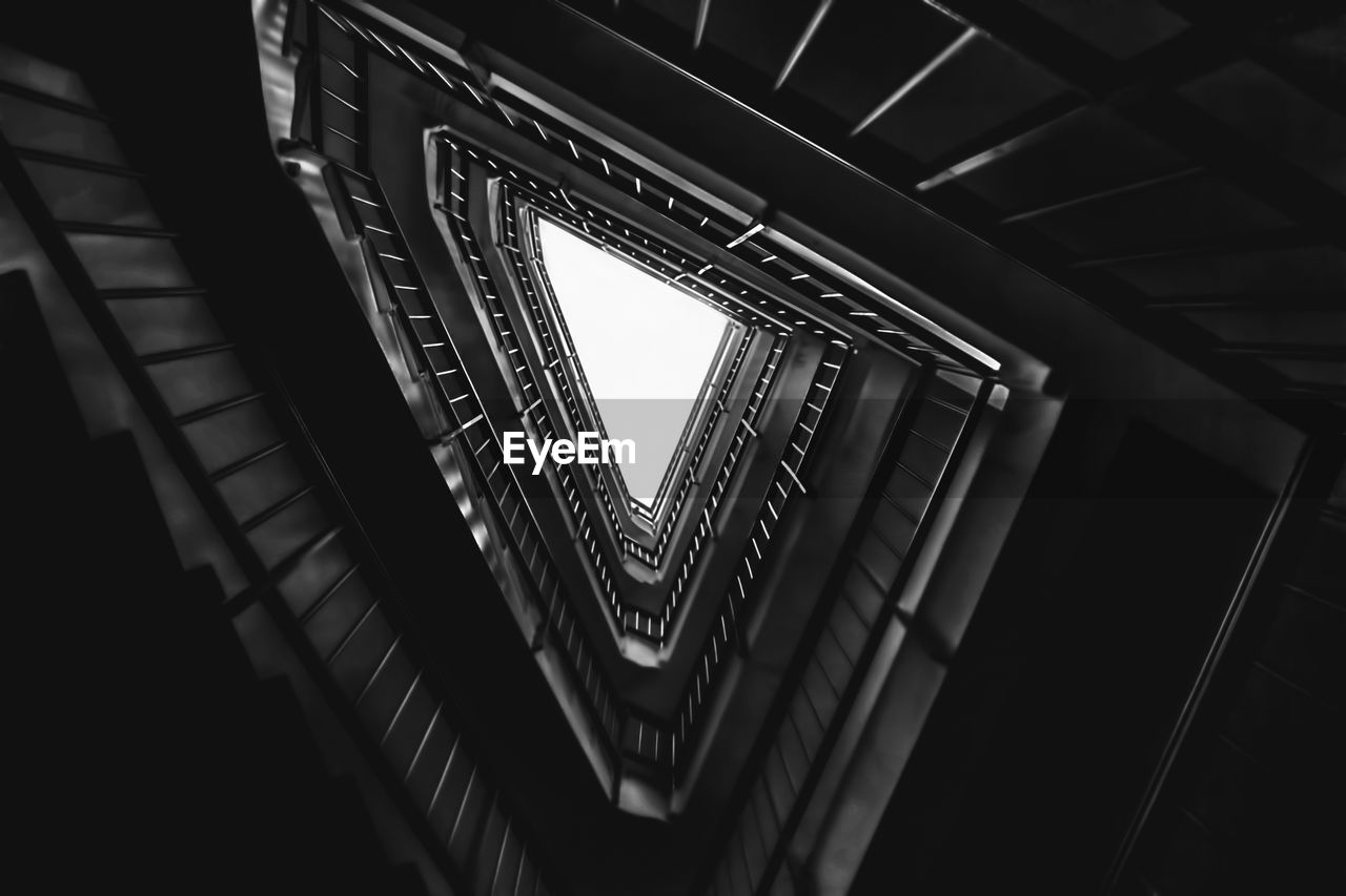 Low angle view of spiral staircase