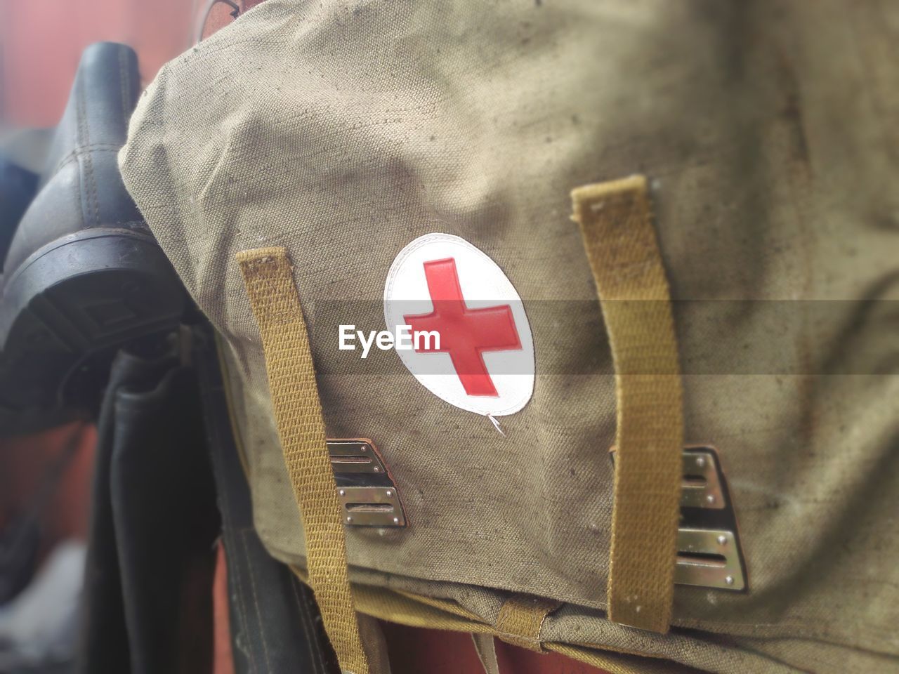 Close-up of first aid bag