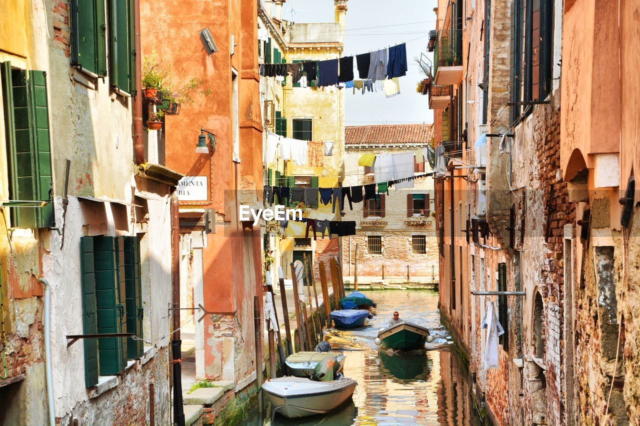 CANAL AMIDST BUILDINGS IN CITY