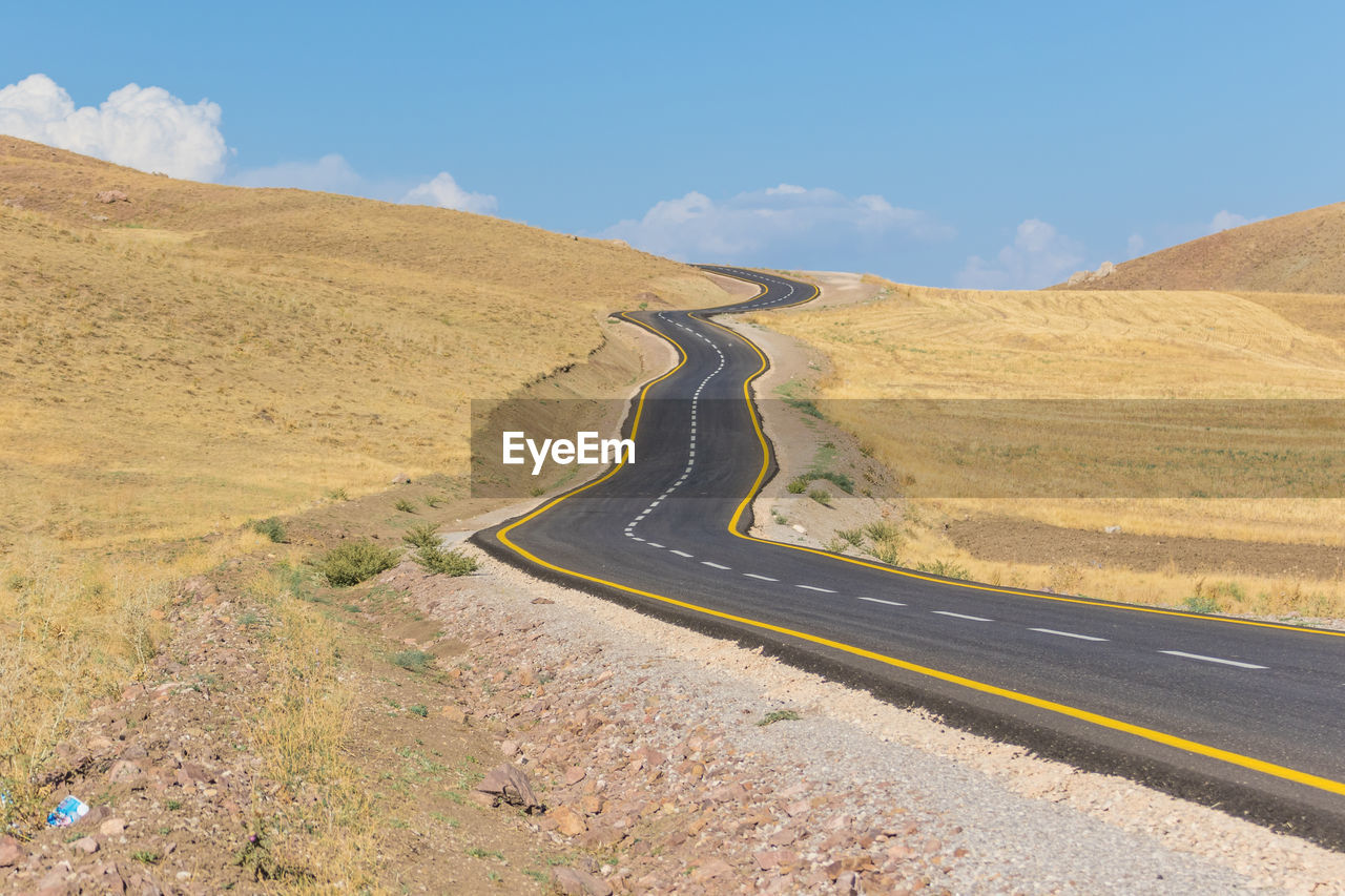 SCENIC VIEW OF ROAD BY LAND AGAINST SKY