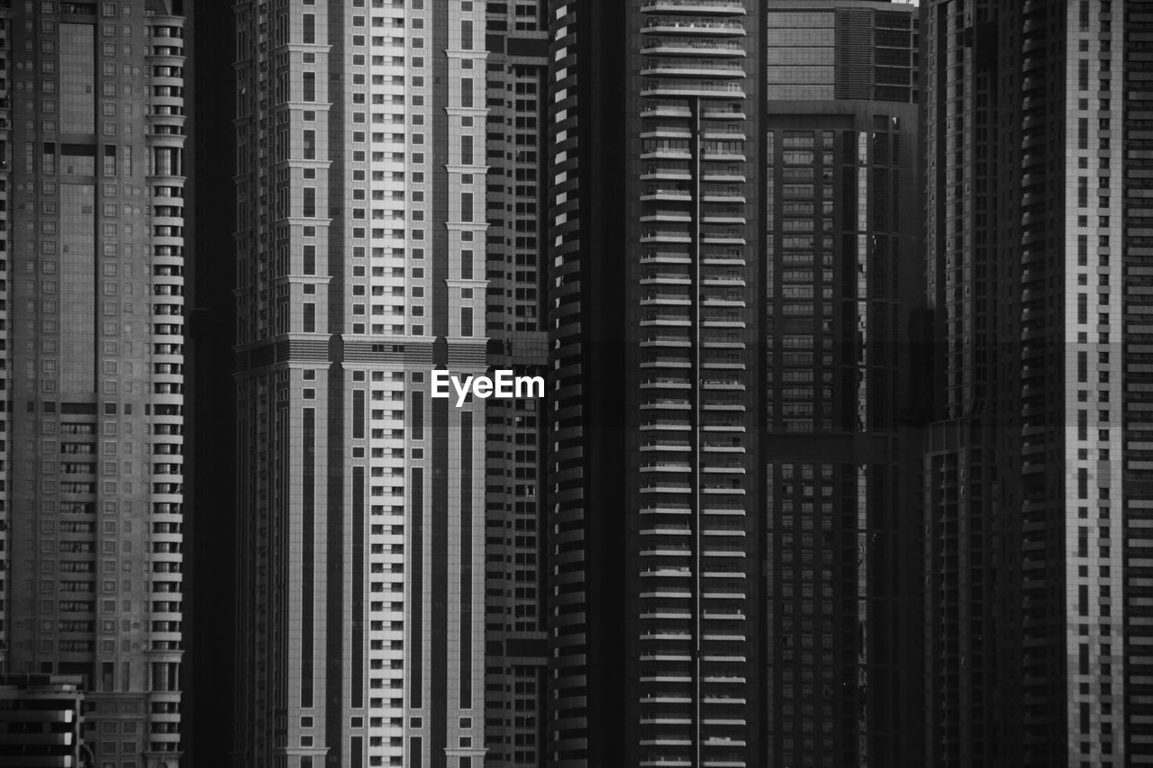 Full frame shot of modern buildings in city