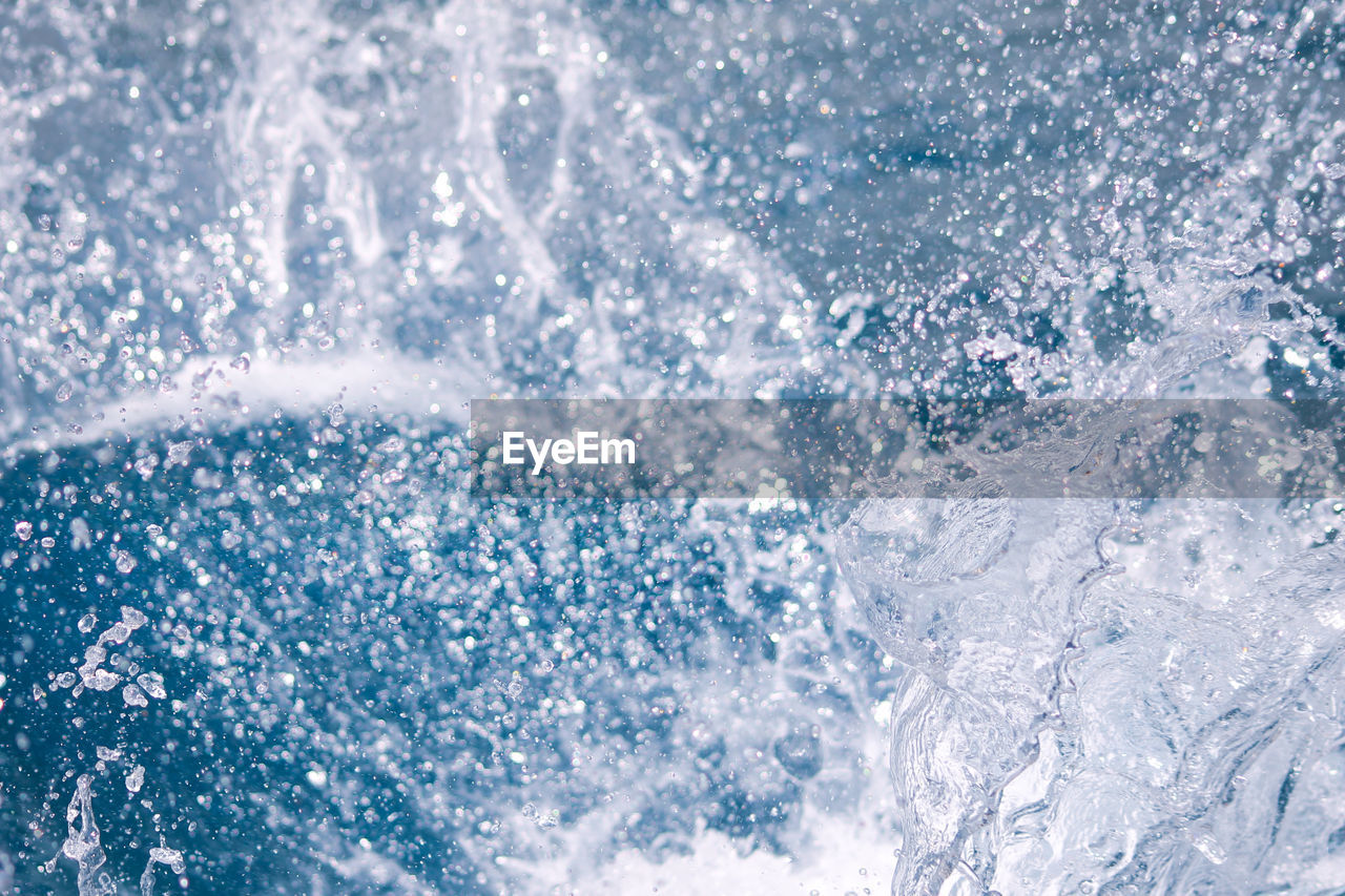 Full frame shot of frozen water