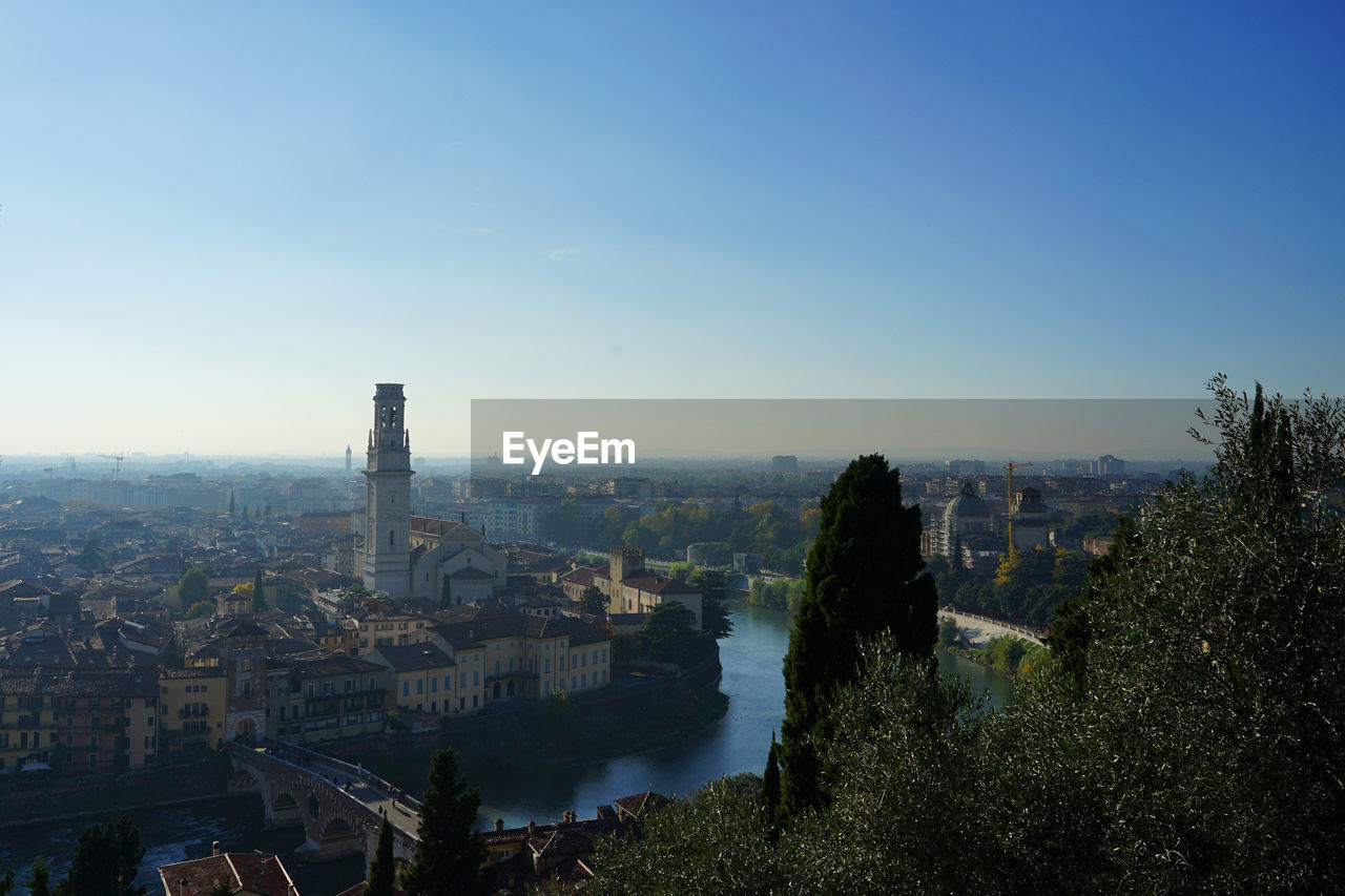 High angle view of cityscape