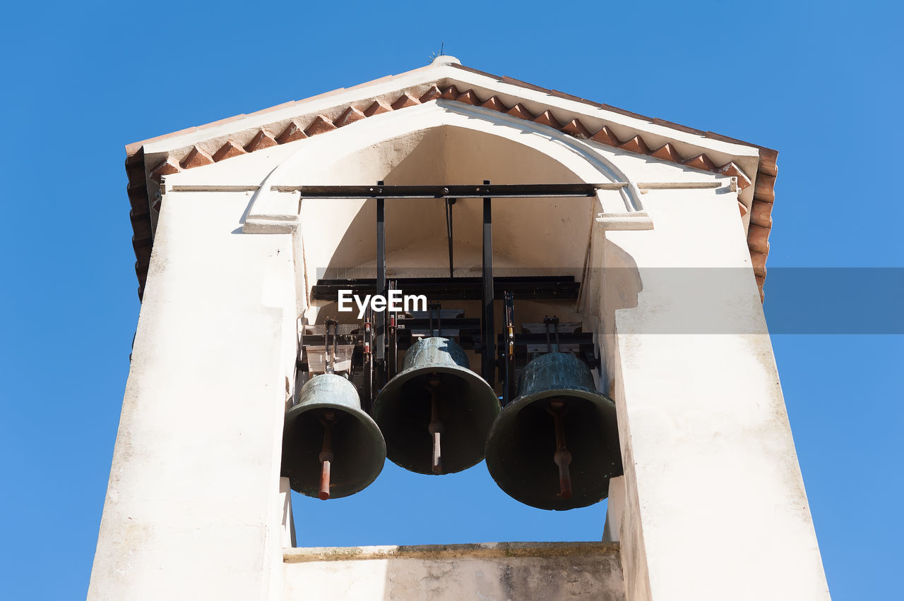 LOW ANGLE VIEW OF HISTORIC BUILDING AGAINST CLEAR SKY