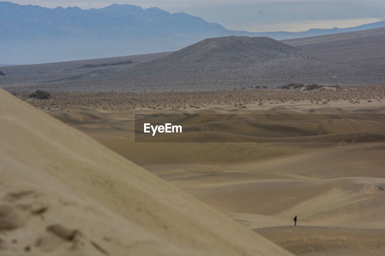 Scenic view of desert against sky