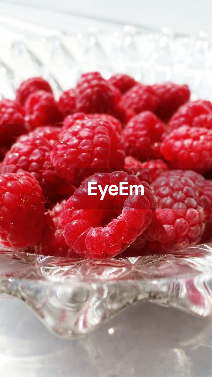 Close-up of raspberries