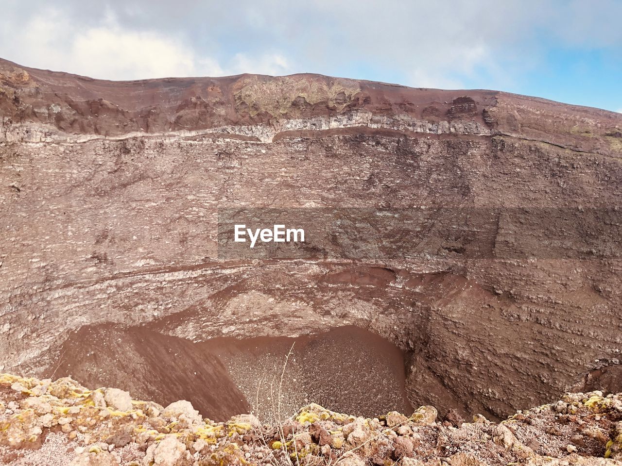 Rock formation on land against sky